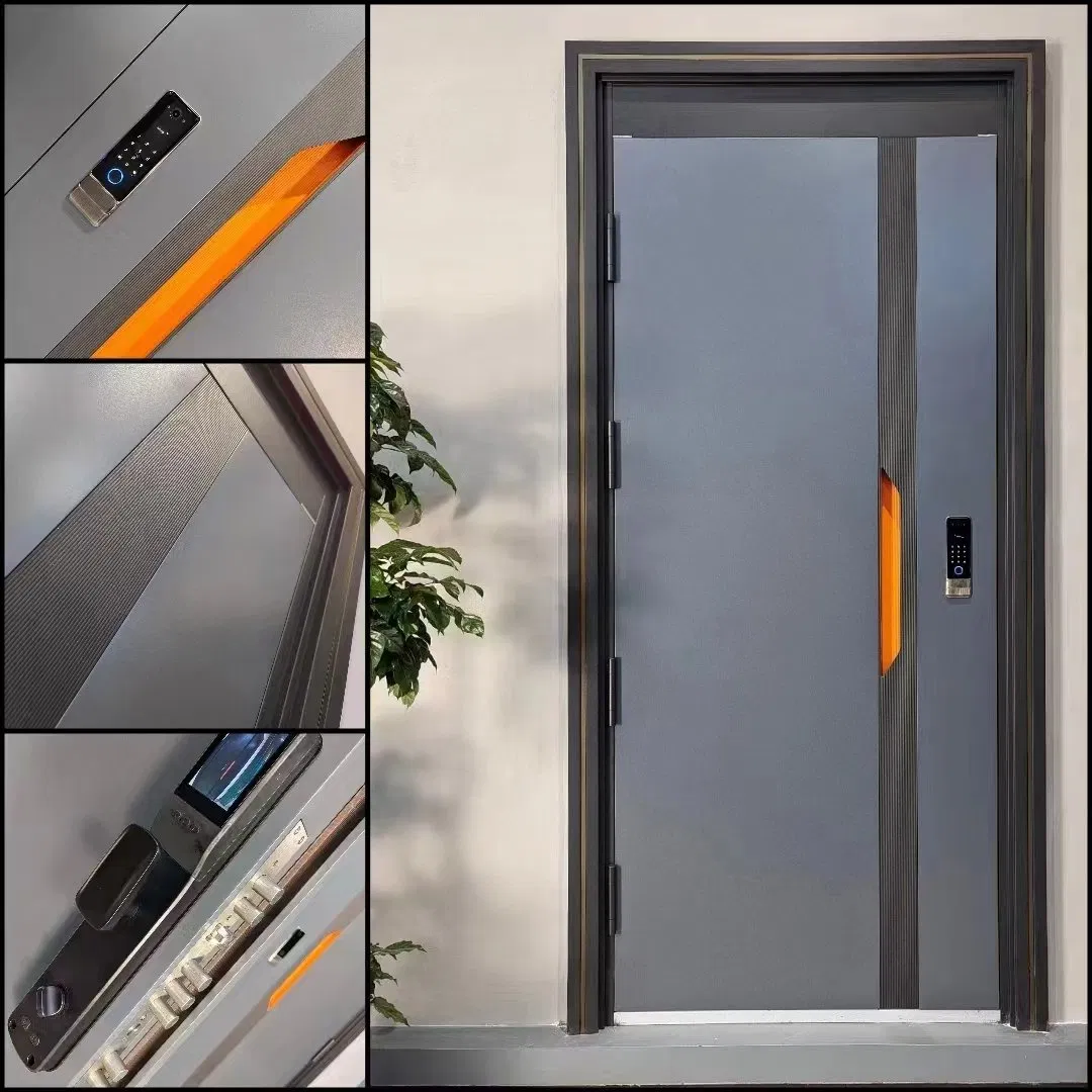 Cast Aluminum Door, Explosion-Proof Door, Bulletproof Door, Hot Residential Exterior Security Single Aluminum Steel Door