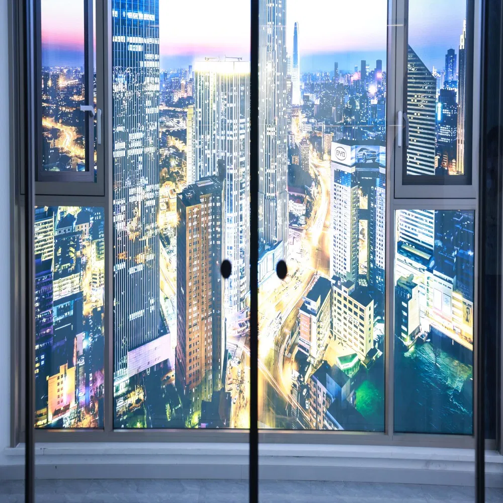 Energy Efficient Interior Exterior Aluminum Aluminium Automatic Sliding Slide Door with Soundproof Heat Insulation Glass for Office Kithchen Garage