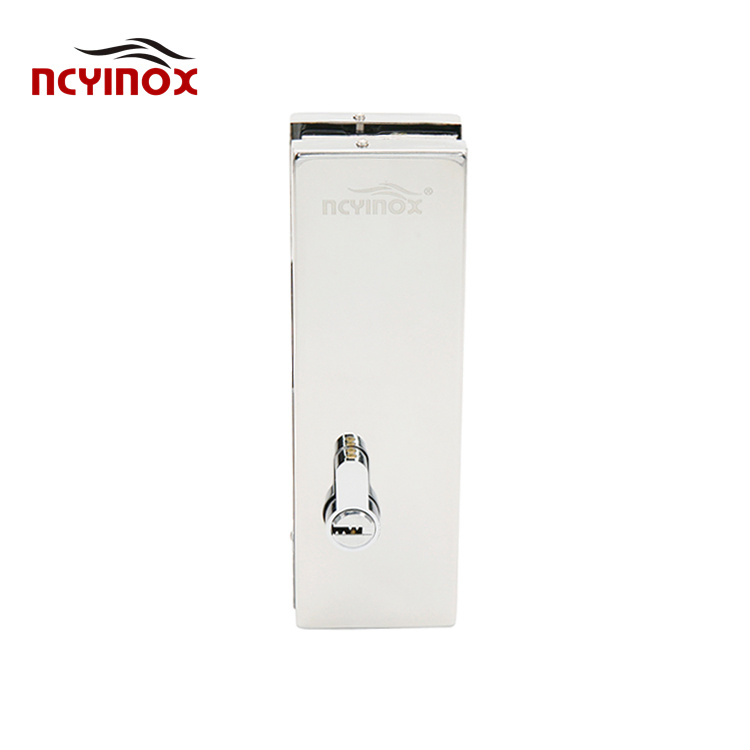 High Quality Glass Door Bottom Patch Fitting Lock Frameless Glass Security Main Glass Door Lock