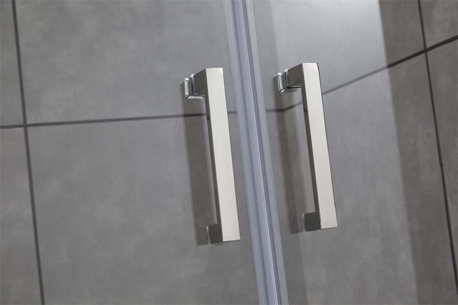 Aluminum Profile Pivot Double Open Glass Shower Door