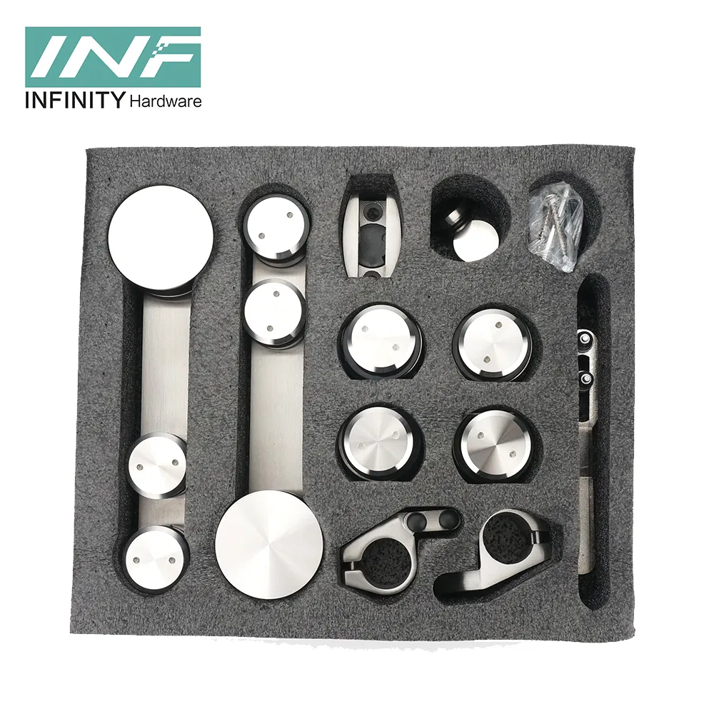 Durable Zinc Alloy/Aluminium Frameless Glass Door Patch Fitting Glass Hardware Bathroom Accessories