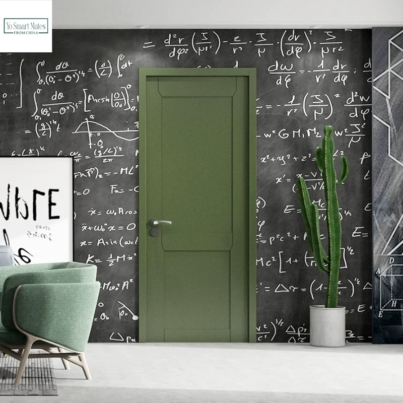 Custom Made Dark Grey Skin Friendly Invisible Frame Soundproof Interior Door Scratch Resistant Door for Home Theater and Recording Studio