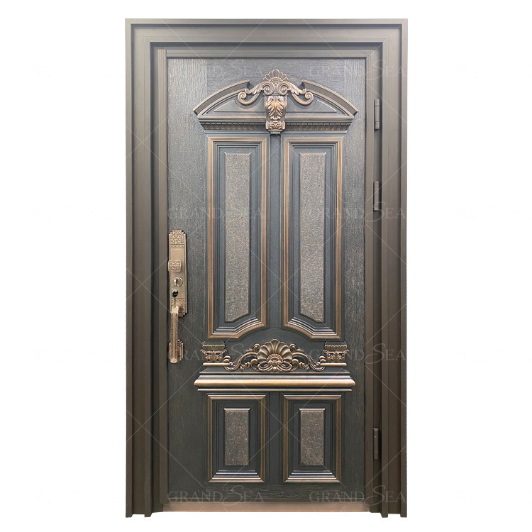 Luxury Villa Modern Double Entry Explosion-Proof Blast Cast Aluminum Steel Security Door