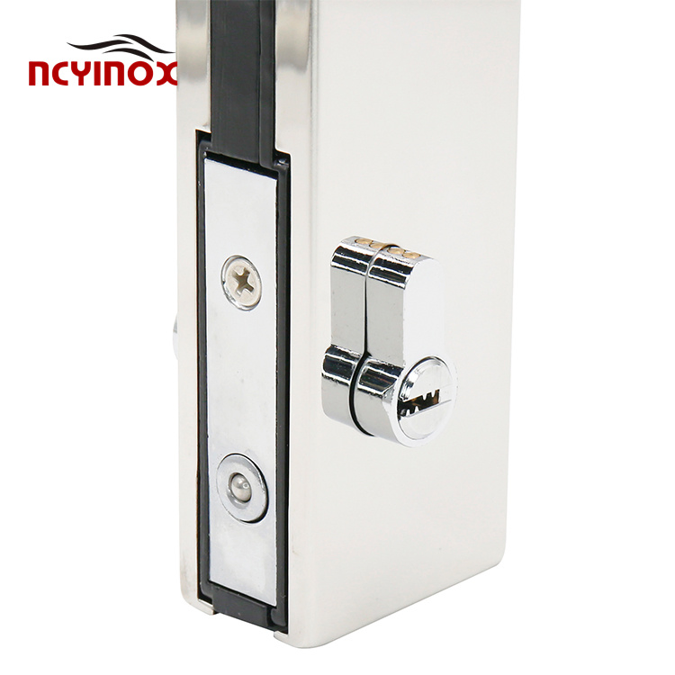 High Quality Glass Door Bottom Patch Fitting Lock Frameless Glass Security Main Glass Door Lock