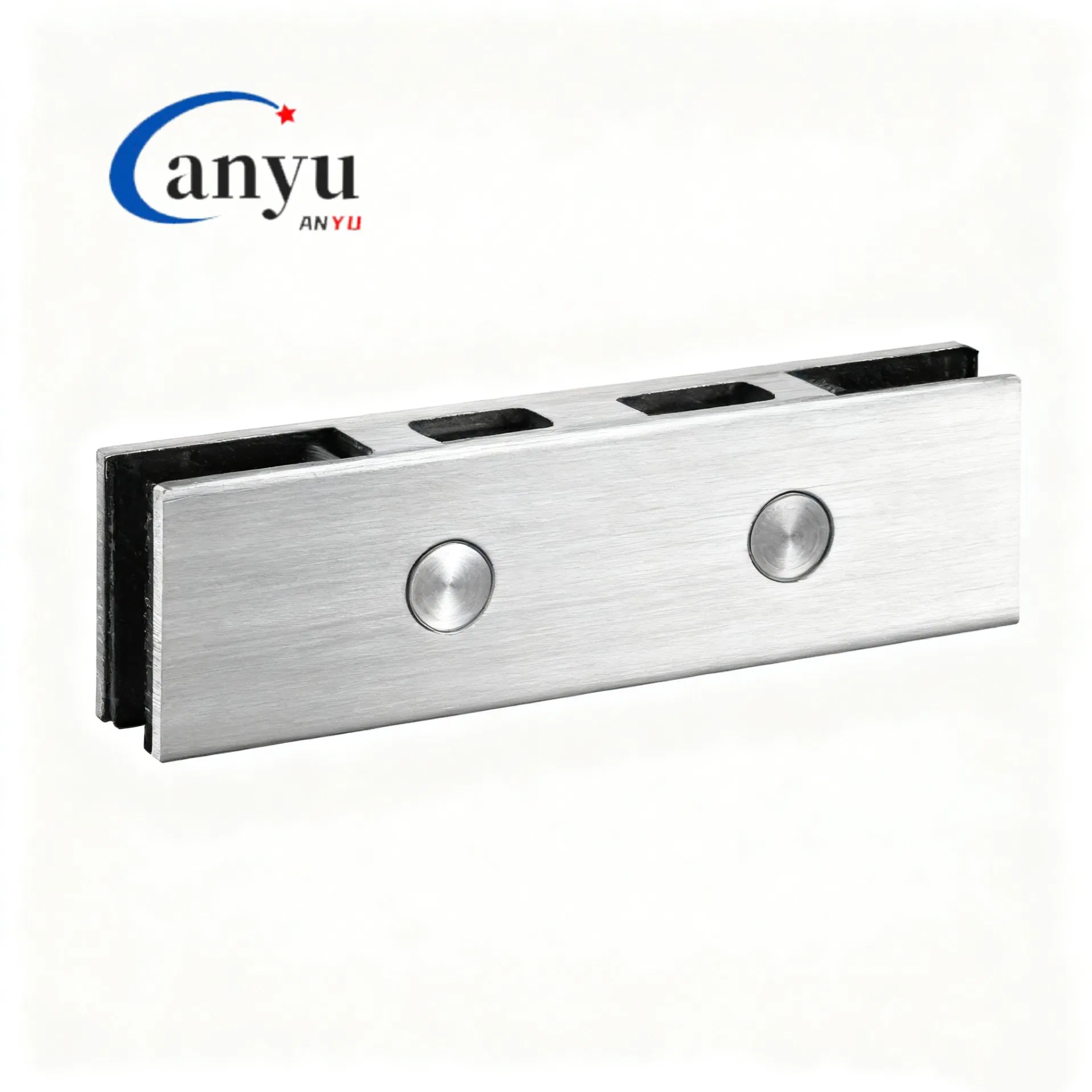Heavy Duty Frameless Door Square Latch Center Lock Glass Patch Fitting Glass Door Fitting