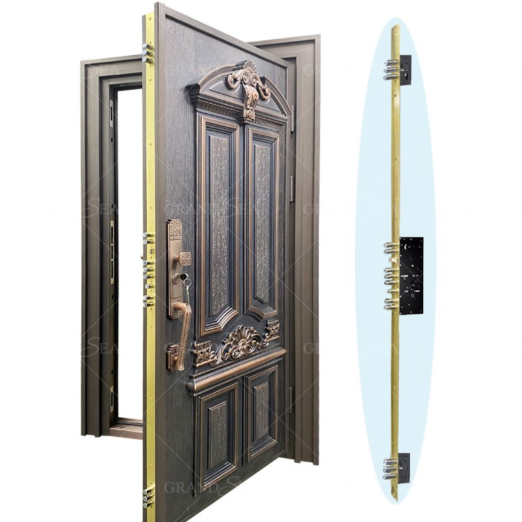 Luxury Villa Modern Double Entry Explosion-Proof Blast Cast Aluminum Steel Security Door