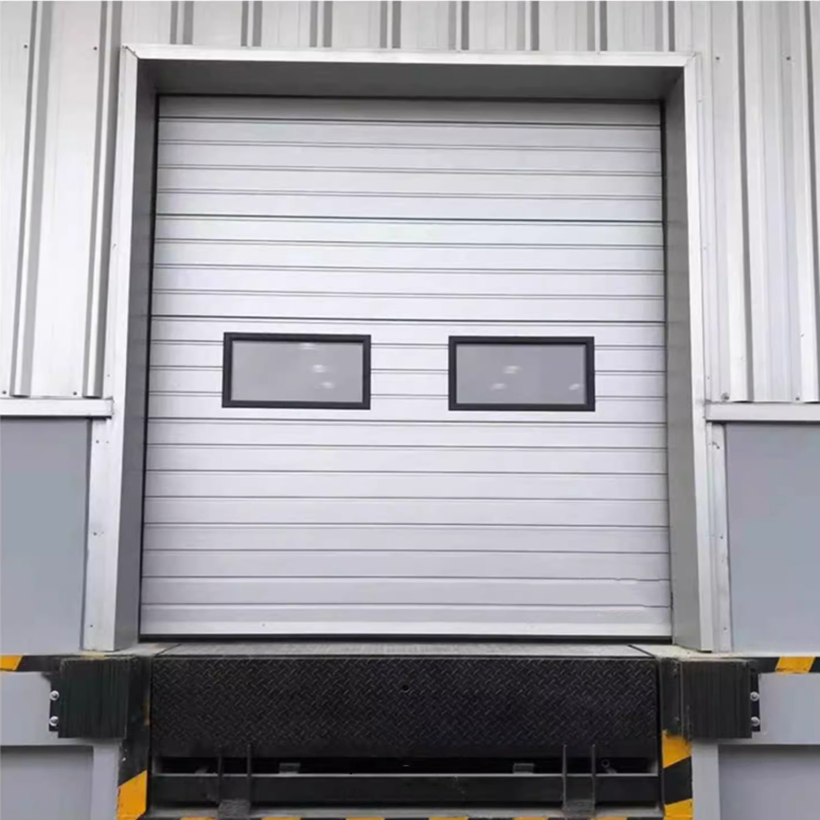 Industrial Automatic Overhead Steel Thermal Insulated Vertical Lifting Roll up Metal Exterior Garage or Sectional Door for Warehouse and Loading Docks
