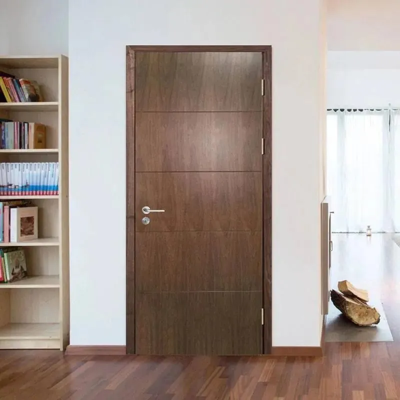 Walnut Veneered Wooden Door