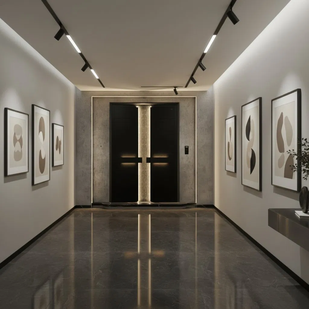 High-End Villa All Cast Aluminum Carved Entry Door High Security Class Explosion-Proof with Lights Cast Aluminum Entry Door