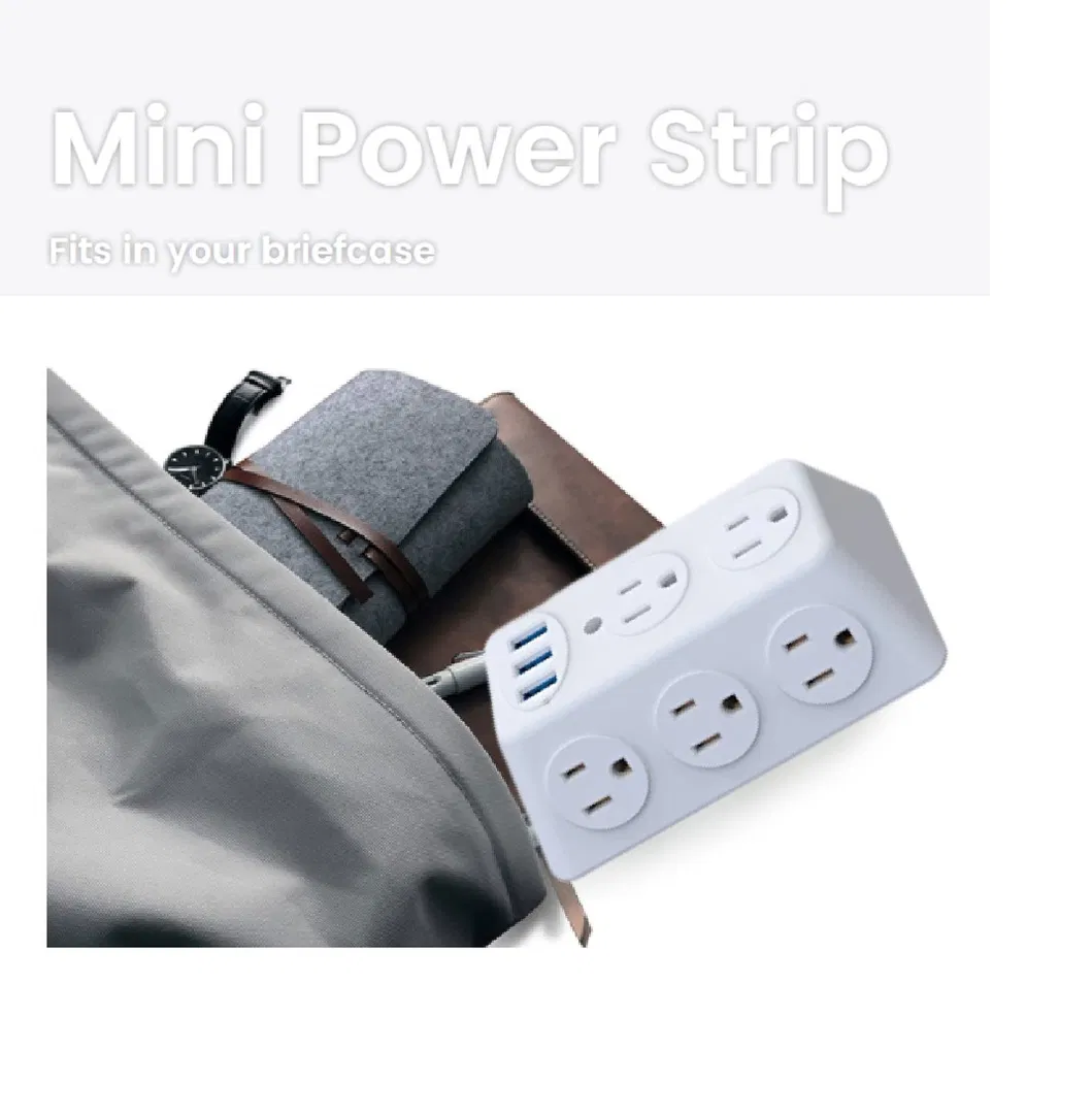 12 em uma régua de energia USB com proteção contra surtos