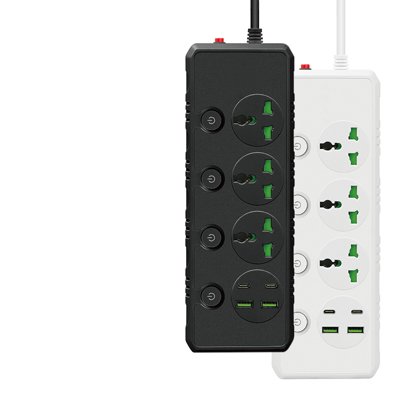 Preço Baixo Alta Potência Régua Universal 2 M Fio Proteção Contra Sobrecarga Régua de Energia
