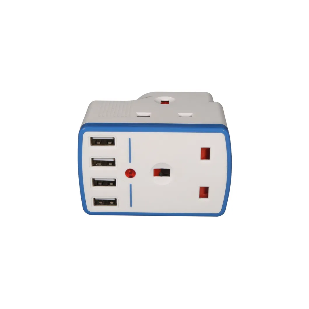 Adaptador de Viagem Universal Multi UK com 4*USB Portas de Carregamento