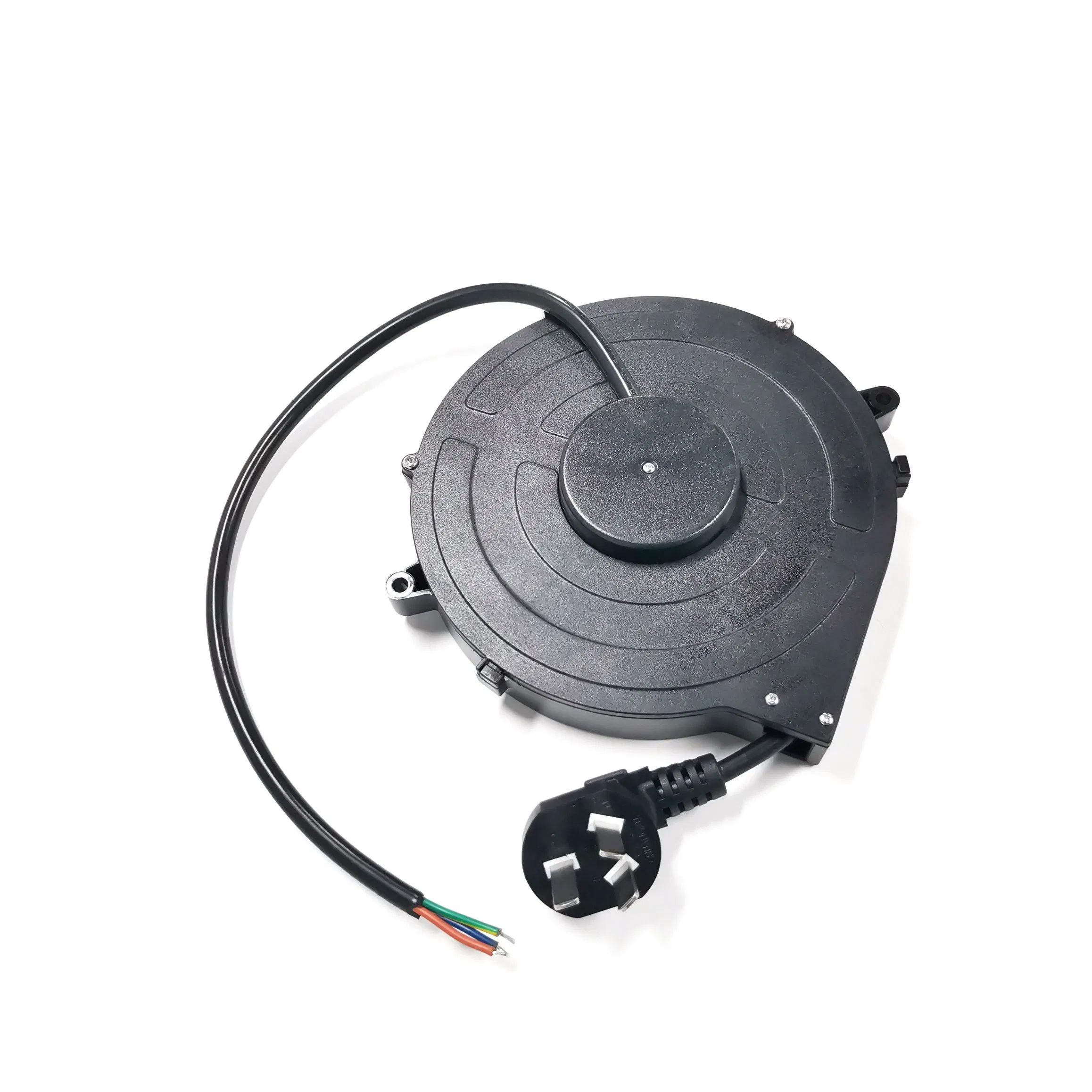 Rebobinador de Cabo Retrátil com Ficha Chinesa 2m 0.75mm2 Carretel de Cabo de Extensão com Sistema de Bloqueio