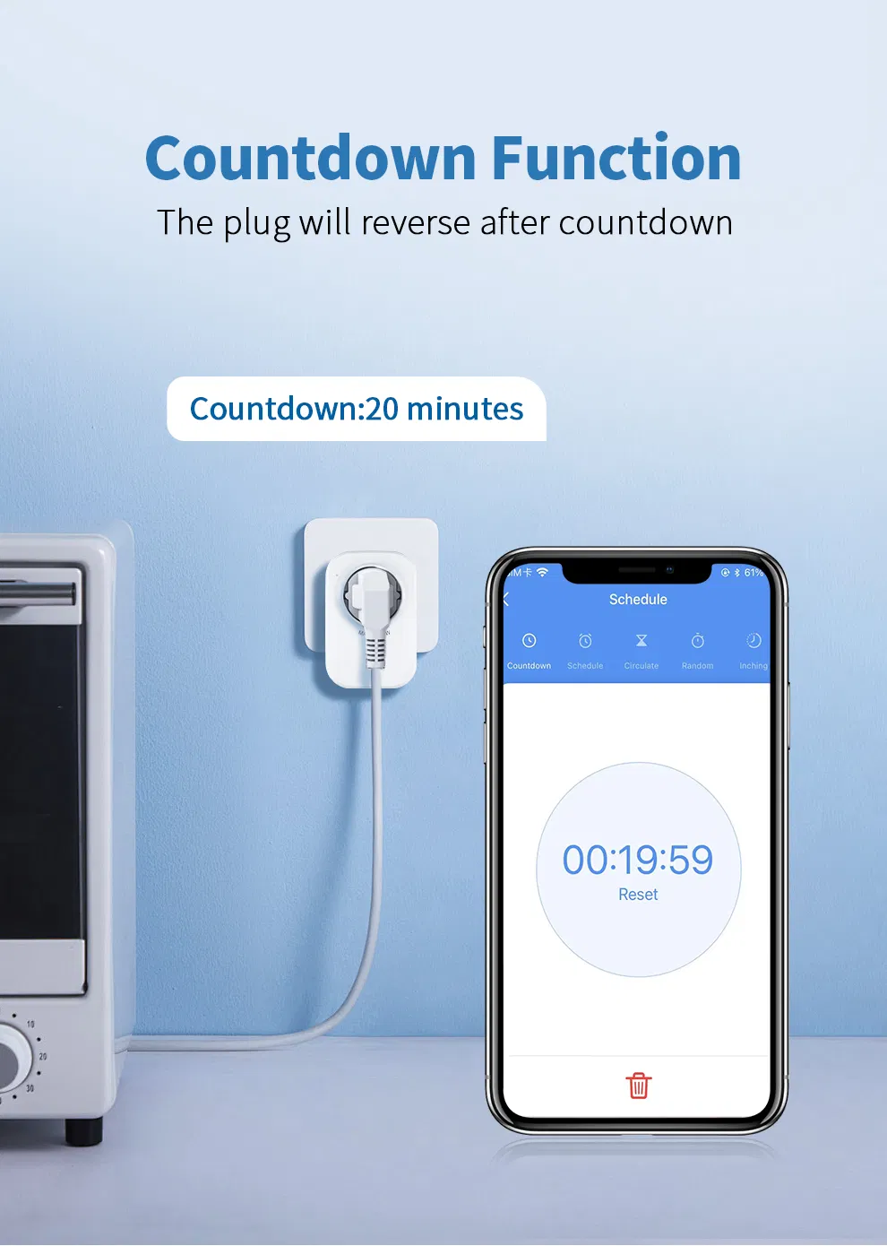 Novo Plugue Inteligente da UE Tuya com Tomada WiFi Tomada Inteligente de Parede