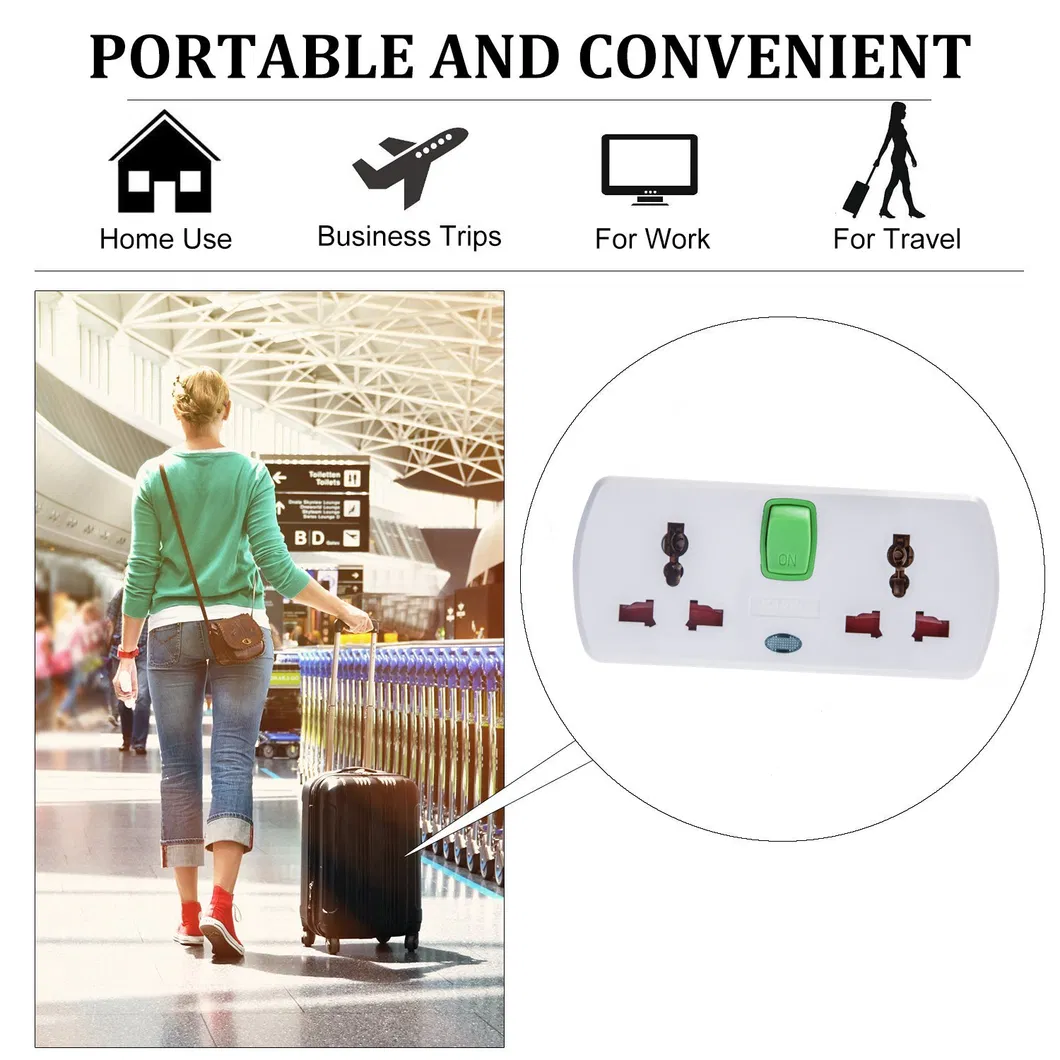 Adaptador de Tomada Multi Internacional com Interruptor