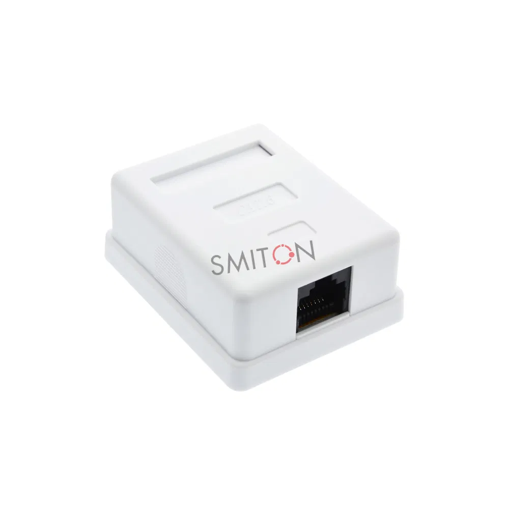 1port RJ45 UTP CAT6 Caixa de Junção de Rede de Porta Única para Montagem em Superfície na Parede
