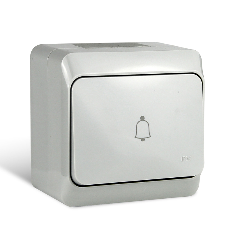 Padrão da UE IP54 Interruptor de Campainha de Parede à Prova d'Água, à Prova de Poeira e à Prova de Intempéries para Uso Externo em Material PC