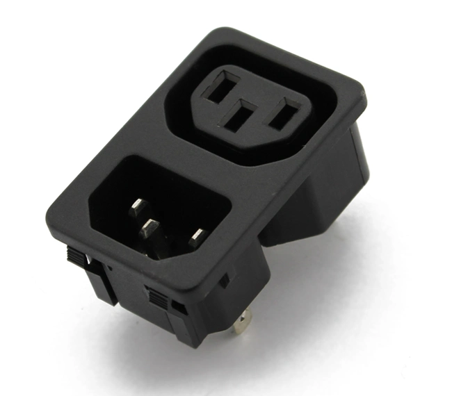 10A 250V Módulo de Entrada de Energia En60320 C13 C14 Soquete de Painel de Entrada e Saída Snap-in
