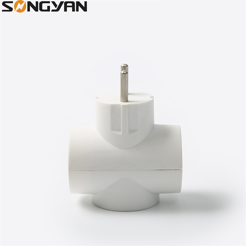 Adaptadores de tomada de potência em forma de T padrão europeu multi conversão