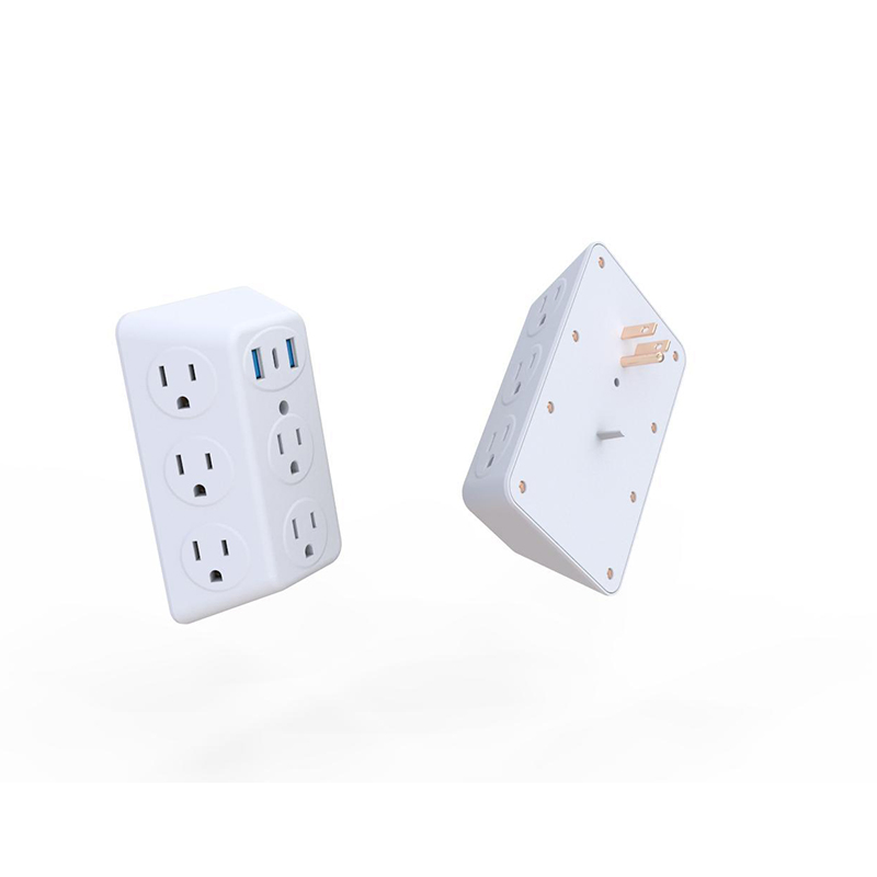 12 em uma régua de energia USB com proteção contra surtos