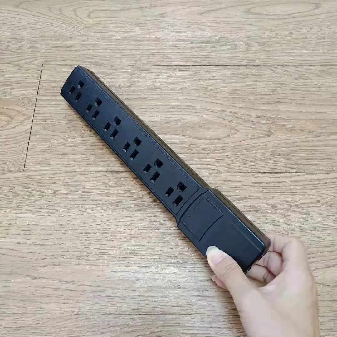 Unidade de Potência Bayu Novo Design Preto e Branco com Protetor contra Sobretensão para Móveis 6-Outlets