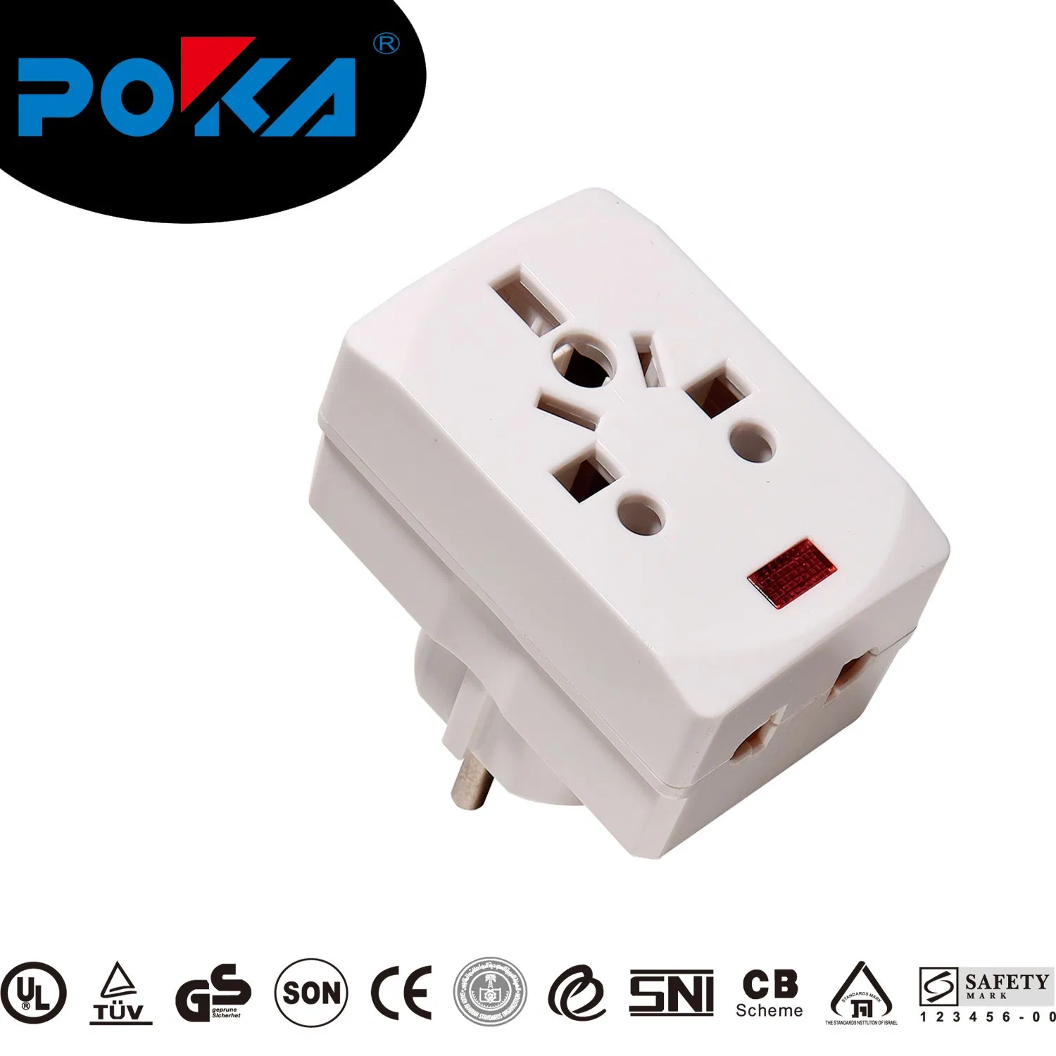 De Adaptador de Mudança de Pino Padrão Europeu para Múltipla Tomada