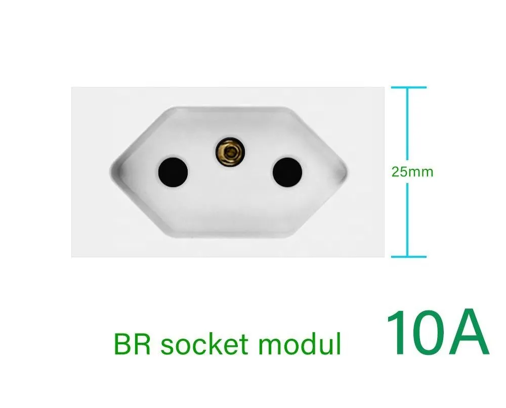 Painel de Vidro Interruptor DIY Personalizado Combination10A/20A Tomada de Energia Porta USB Padrão Brasileiro Soquete de Parede