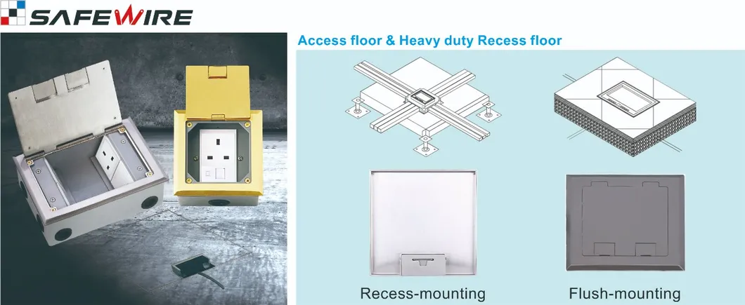 Cp9 Caixa de Piso Modular para Tomada Elétrica