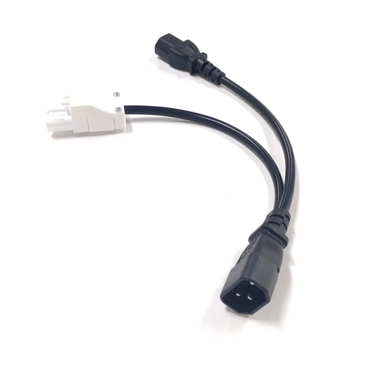 Cabo divisor Y de conector coaxial RF IEC C14 para IEC C13/ St18