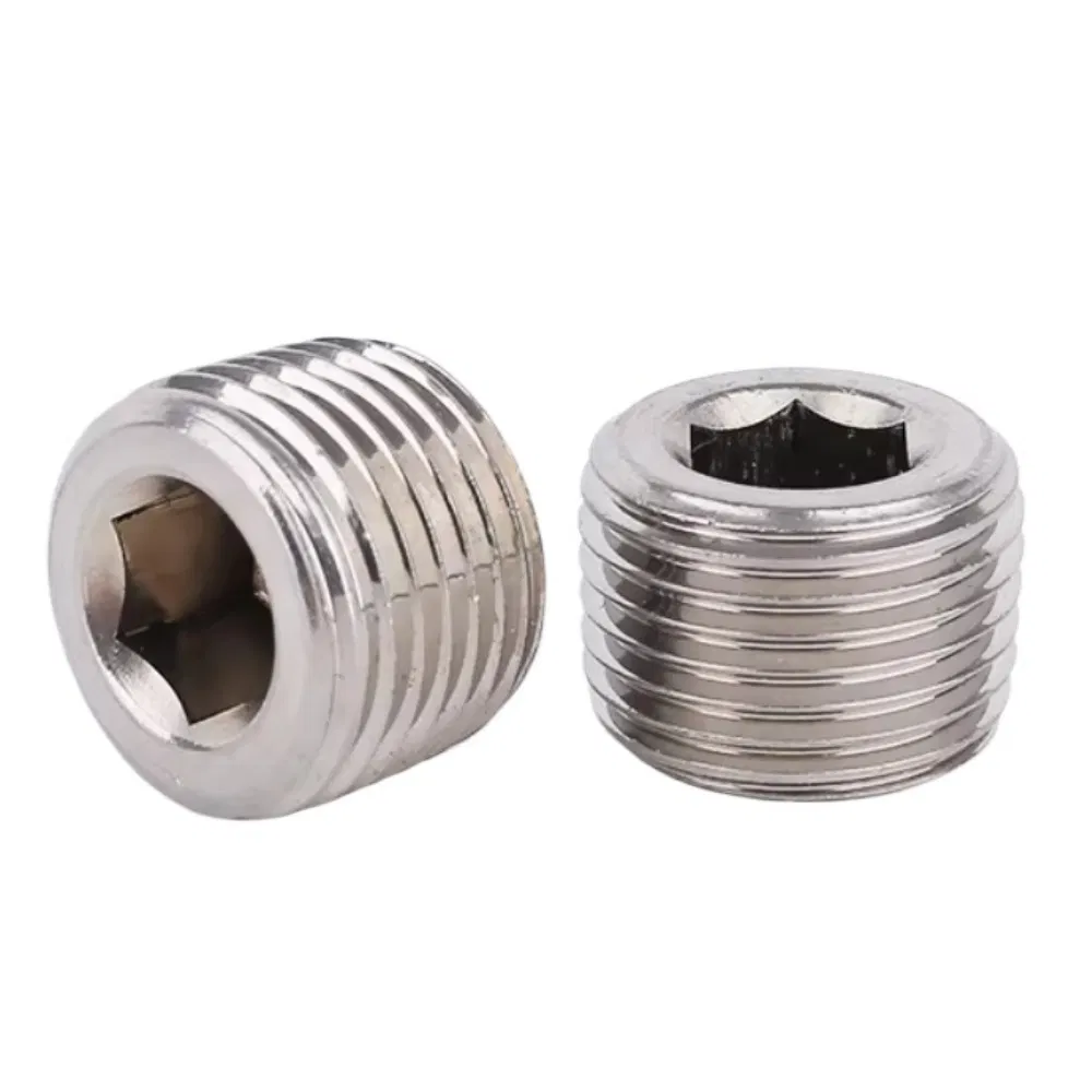 3000 Plugue de Tubo Hexagonal Forjado Lb, Plugue Rosqueado de Aço Inoxidável de Alta Pressão para Sistemas de Controle de Processos