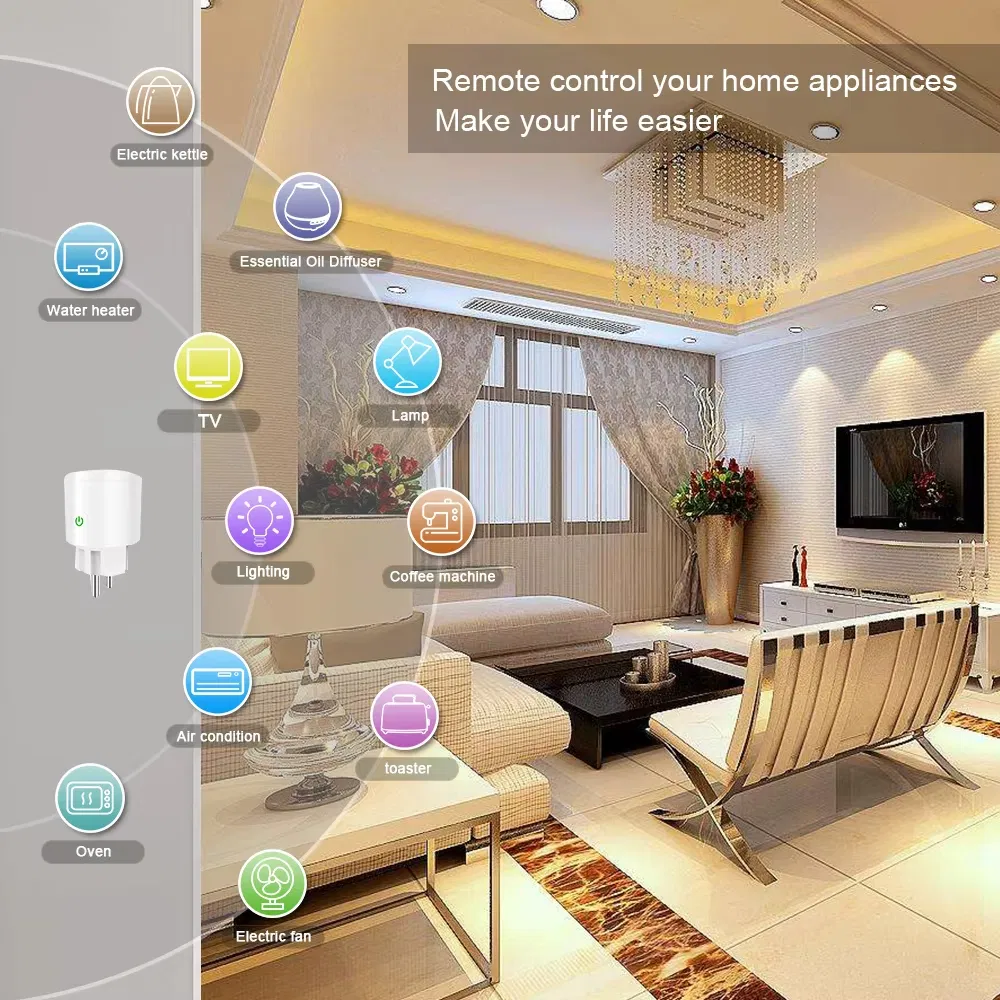 Tomada Inteligente WiFi de Parede 4