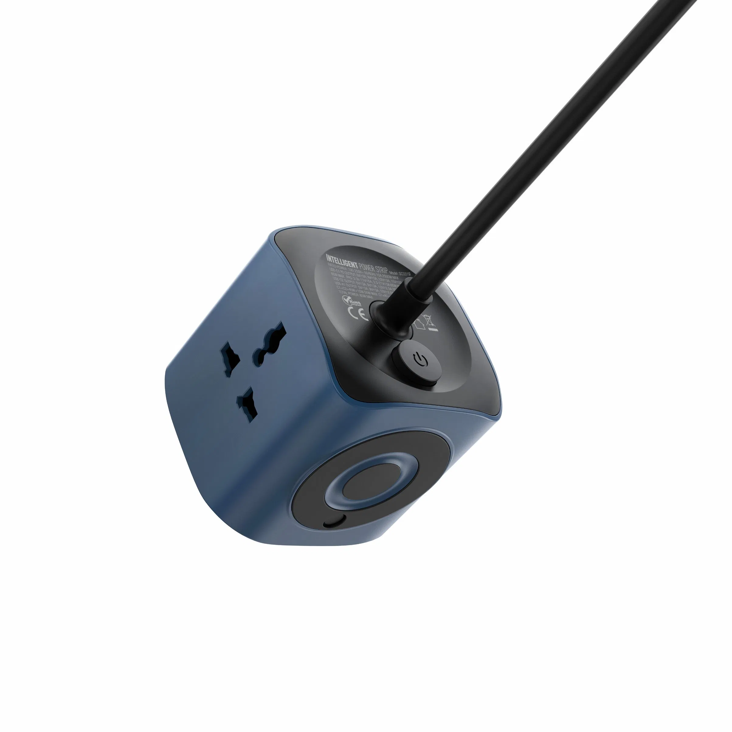 Ldnio Sc3319 3-Way 65W Suporte de Alta Potência 30W QC3.0 Carregamento Rápido USB-a Universal Cubo de Extensão