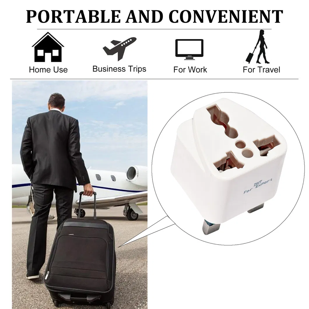 Adaptador de Plugue Multi Socket do Reino Unido para Viagens Pequeno
