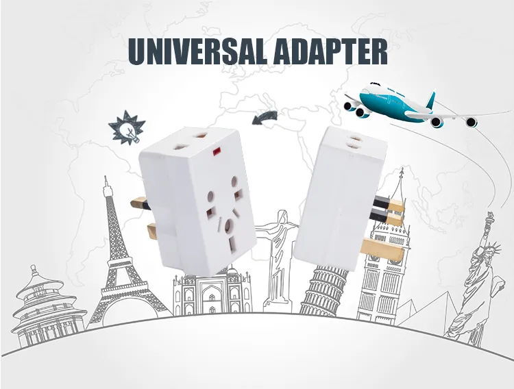 Adaptador de Plugue Multi Socket AC 13AMP Ótimo para Viagens Transnacionais