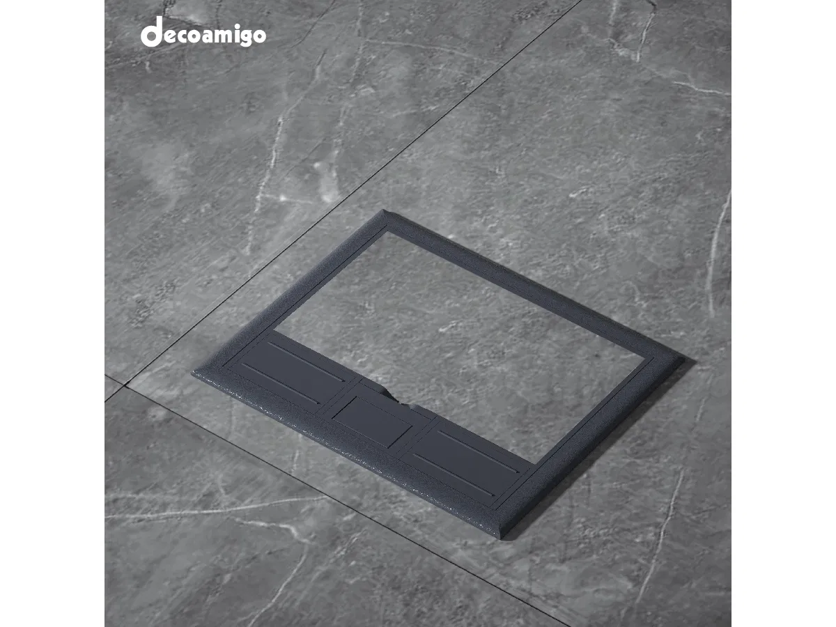 Kit de Tomada Elétrica Embutida Decoamigo para Piso, Kit de Soquete Oculto Plano, Receptáculo Oculto à Prova de Crianças e 2.1A Porta USB