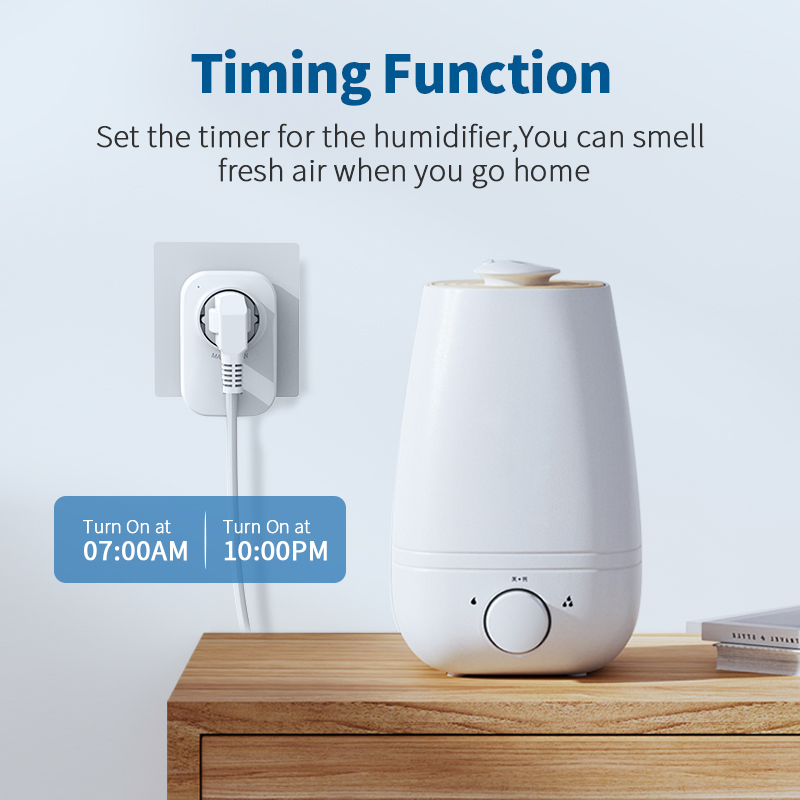 Novo Plugue Inteligente da UE Tuya com Tomada WiFi Tomada Inteligente de Parede