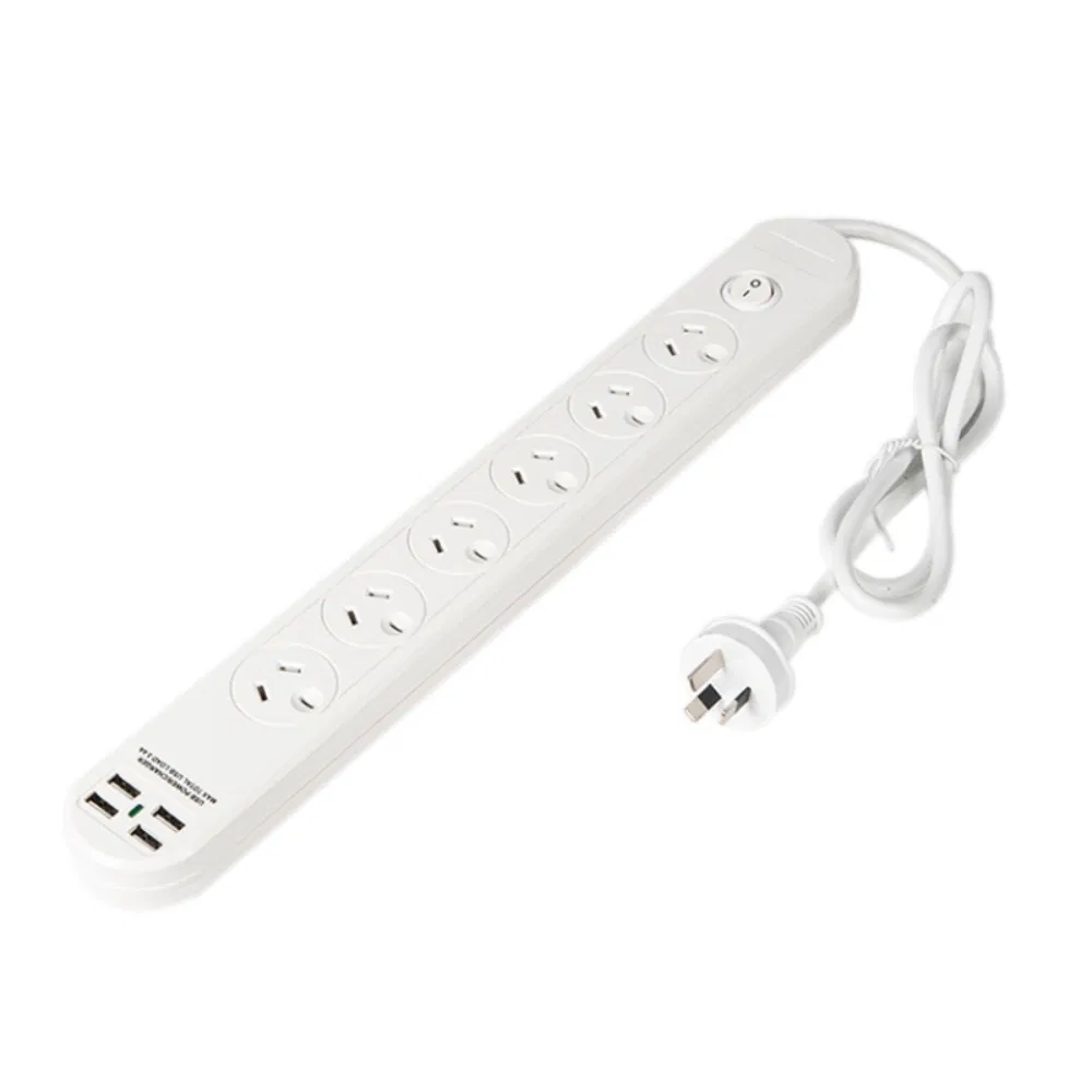Ferro Branco com 4 Portas USB e Tomadas de Alta Potência