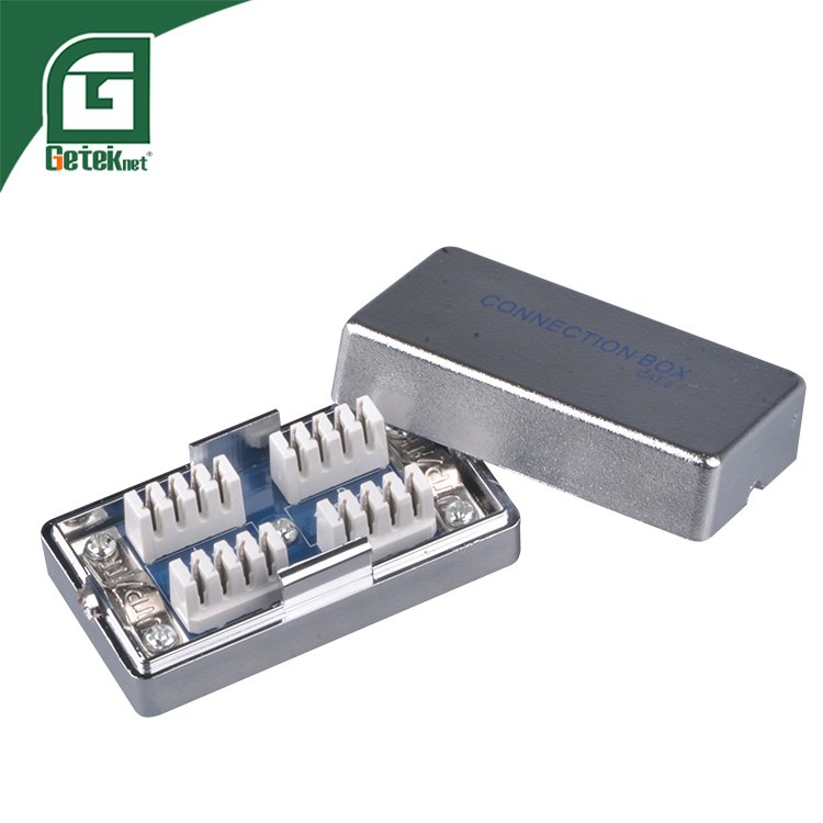 Caixa de Conexão Blindada de Rede FTP/UTP Cat5e Caixa de Distribuição de Conexão RJ45 Caixa Cat. 5e FTP Totalmente Blindada com PCB Interno