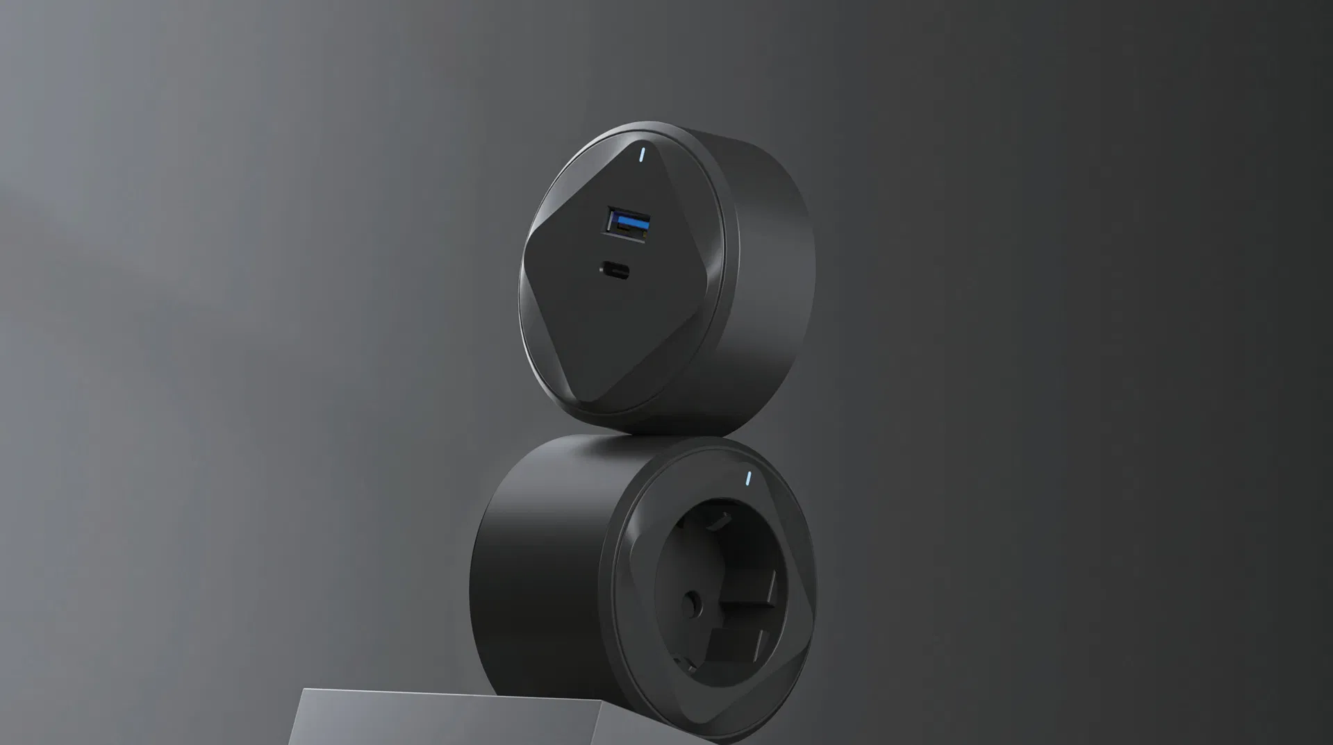 Suporte de Parede Elétrico com Tomadas AC 3 e Portas USB Protetor contra Surto
