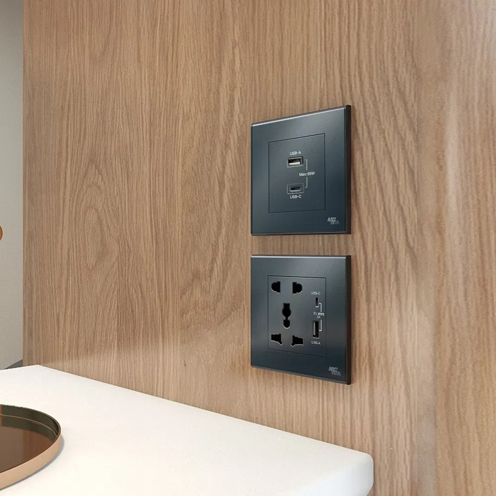 Tomadas Elétricas Inteligentes com Portas de Carregamento USB Duplas