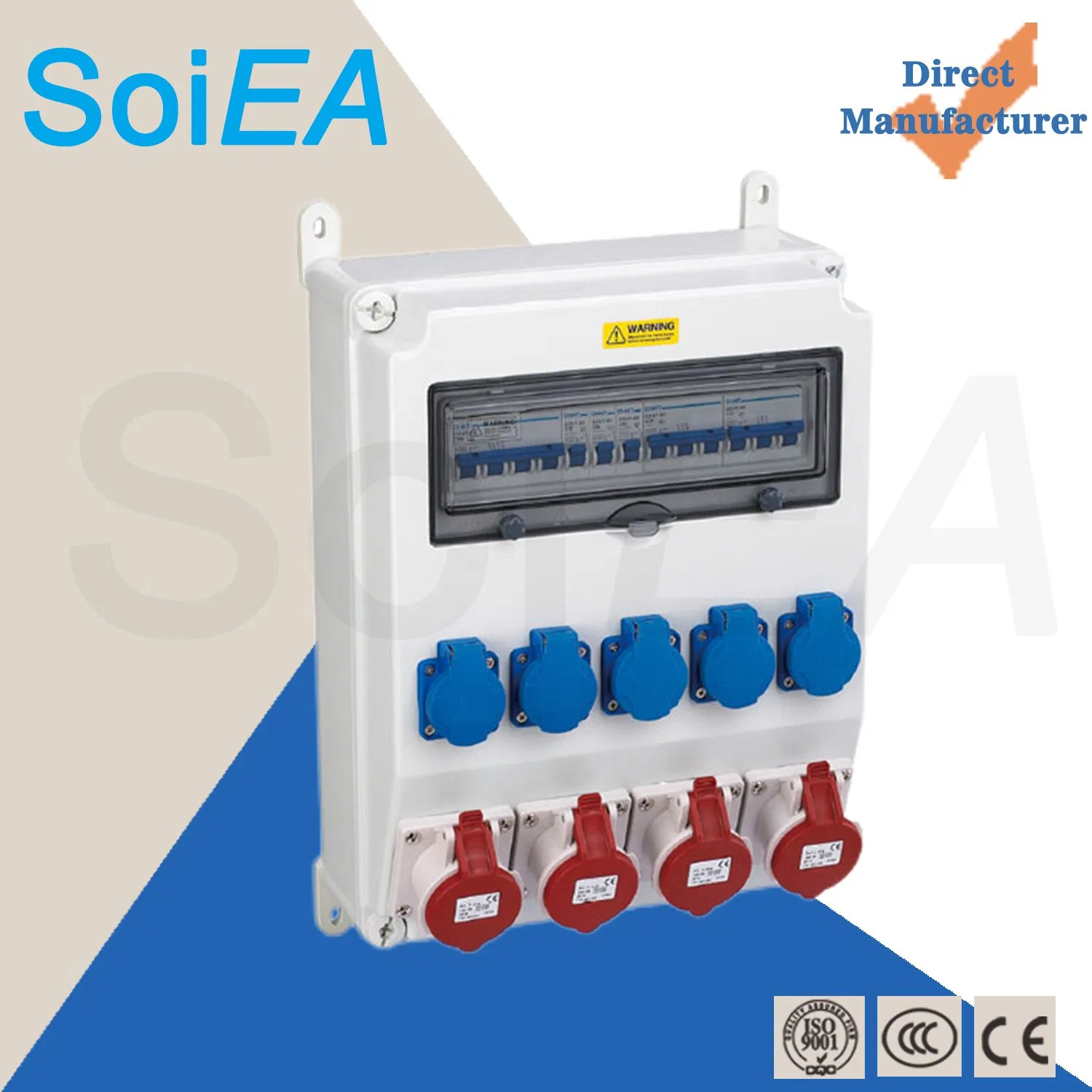 IP44 Caixa de Junção Elétrica de Superfície à Prova d'Água Multi Funcional Montada na Parede Distribuição Combinada