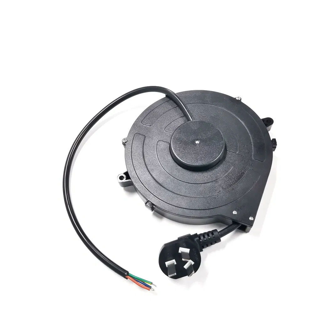 Rebobinador de Cabo Retrátil com Ficha Chinesa 2m 0.75mm2 Carretel de Cabo de Extensão com Sistema de Bloqueio