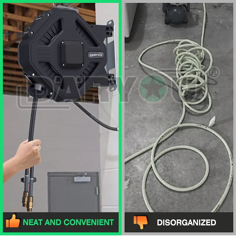 Reel de Cabo Extensível Retrátil para Água/Ar para Beleza de Carro