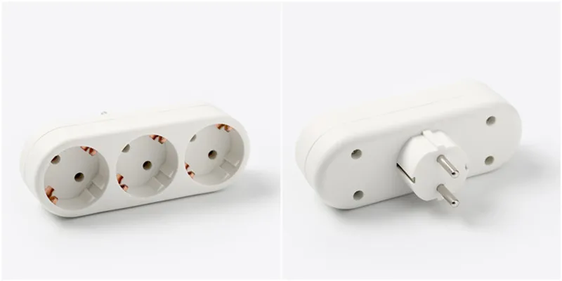 Adaptadores de tomada de potência em forma de T padrão europeu de múltipla conversão