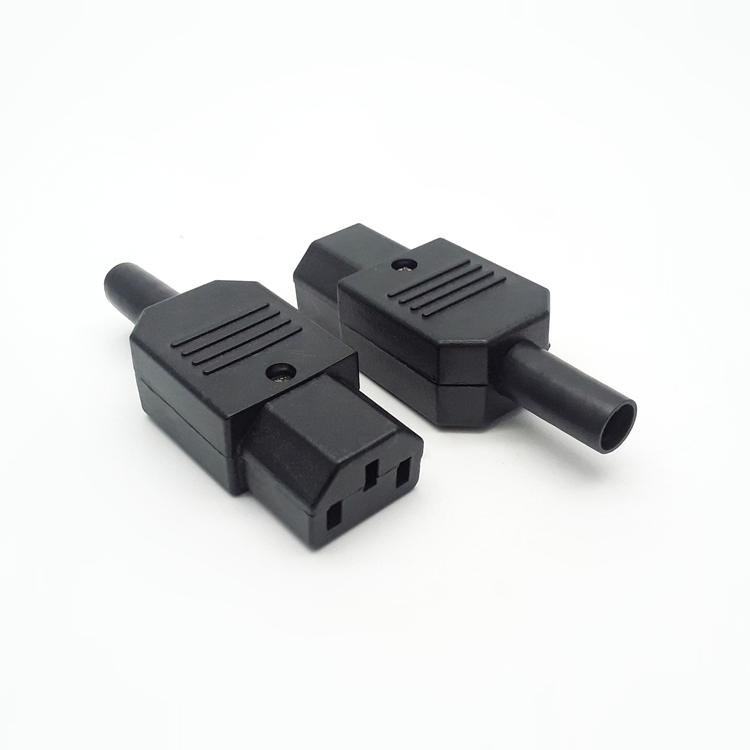 Cabo de Extensão de Energia UL 15A 250V IEC C14 com Conector de Plugue Industrial Masculino e Feminino C13