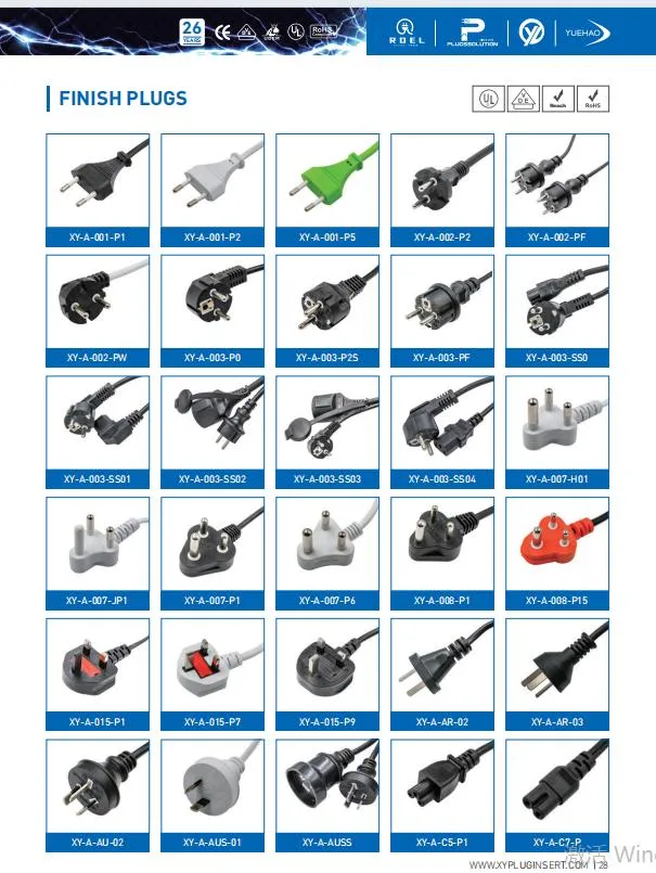 Conectores de Bloqueio IEC 60320 C14 C13 UL VDE IEC 60320 C19 C20