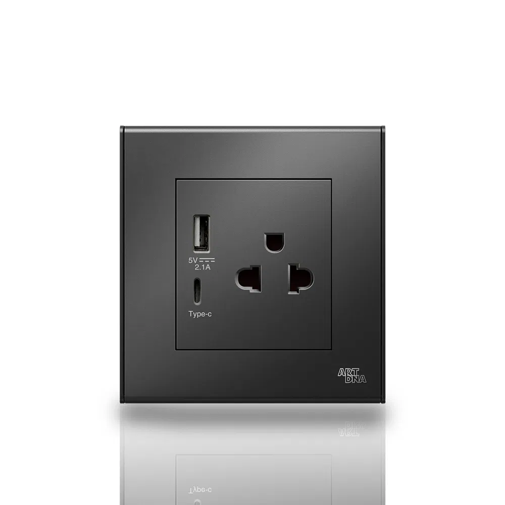 Tomadas Elétricas Inteligentes com Portas de Carregamento USB Duplas