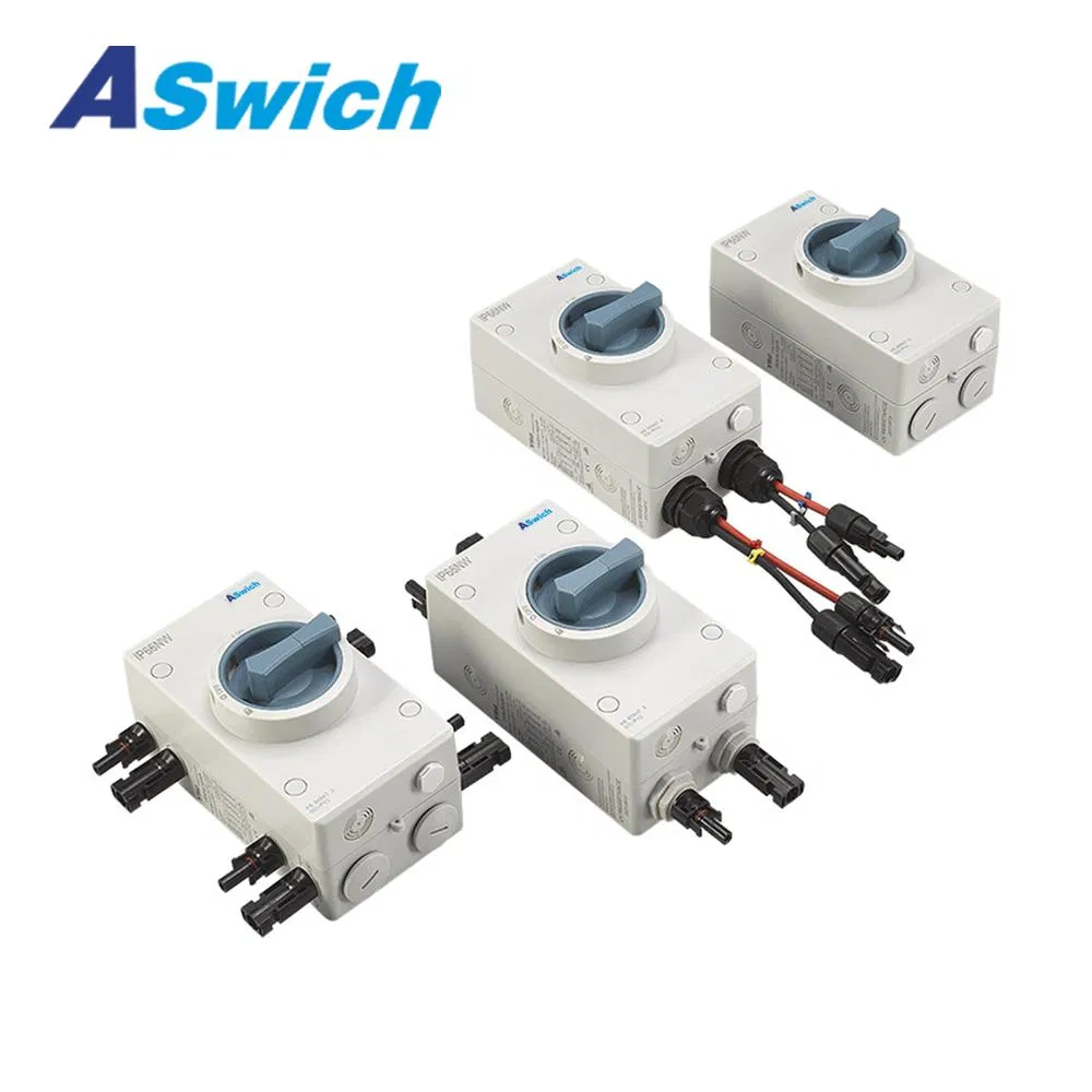 IP66 230V/440V AC 10A 16A 20A 25A 32A 40A 50A 63A 80A 100A Interruptor Isolador DC Solar à Prova d'Água e à Prova de Intempéries