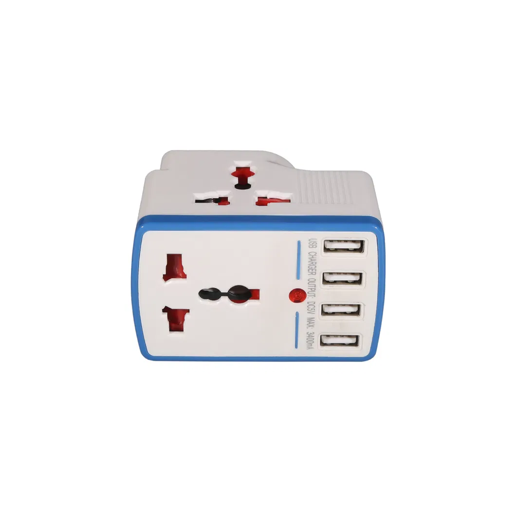 Adaptador de Viagem Universal Multi UK com 4*USB Portas de Carregamento