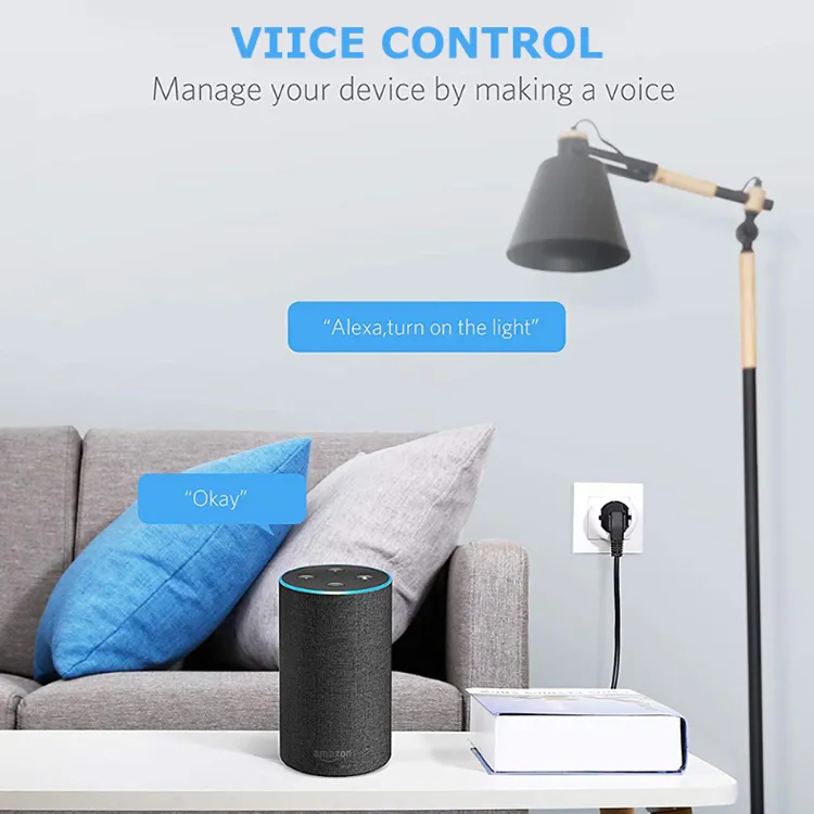 16A EU Google Home Tuya Tomada Inteligente de Parede Controle Remoto Mini WiFi Plugue Inteligente